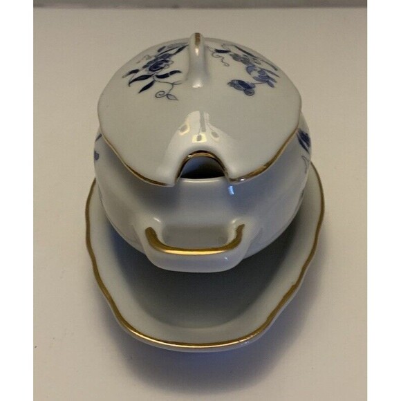 ROYAL CROWN 55/1446 Condiment Holder Small Serving Dish Attached Underplate Vtg - Picture 2 of 8